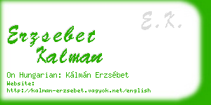 erzsebet kalman business card